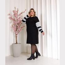 Vestido Midi Frio Manga Longa Inverno Lanzinha Plus Size