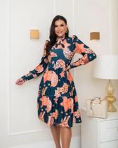 Vestido Midi godê evasê