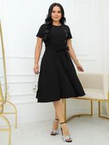 Vestido Midi Godê Festa Social Elegante Moda Evangélica