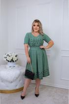 Vestido Midi Godê Moda Evangélica Social Barato