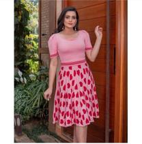 Vestido Midi godê tricô