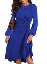 Vestido midi Happy Sailed Winter Fall de manga comprida para mulheres