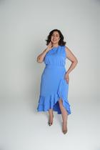 Vestido Midi Jabour Azul Vestido Midi Jabour Azul
