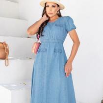 Vestido Midi Jeans Lara Azul