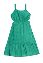 Vestido midi laise verde bakulelê