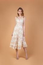 Vestido Midi Lese Bege