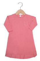 Vestido Midi Lilica Ripilica Manga Longa Menina Rosa