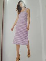 Vestido midi listrado Vestido midi listrado