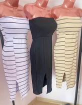 Vestido midi listrado sem alça tamanho m Vestido midi listrado sem alça tamanho m