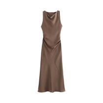 Vestido Midi Longo De Cetim Sem Mangas Para Mulheres, Sexy, Elegante, Para Festas De Verão 2026