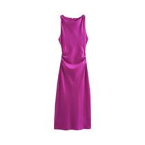 Vestido Midi Longo De Cetim Sem Mangas Para Mulheres, Sexy, Elegante, Para Festas De Verão 2026
