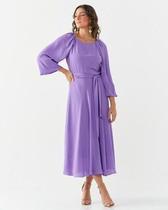 Vestido Midi Manga Aberta Violeta 38/oi22