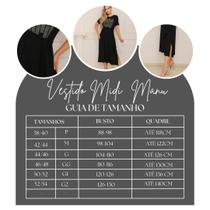 Vestido Midi Manga Longa em Viscolycra Premium - Manu
