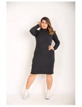 Vestido Midi Manga Longa Gola Alta Moda 2023 Tamanho Unico Vestido Midi Manga Longa Gola Alta Moda 2023 Tamanho Unico