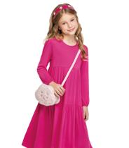 Vestido Midi Manga Longa Infantil Trick Nick