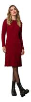 Vestido Midi Manga Longa Inverno Tricot Mousse Premium Frio