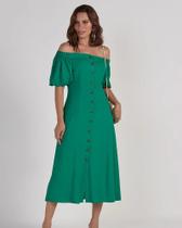 Vestido Midi Ombro a Ombro Vestido Midi Ombro a Ombro
