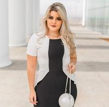 Vestido Midi Peplum Blazer Moda Feminina Evangélica