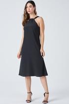 Vestido Midi PKS Frente Única Preto