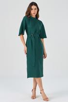 Vestido Midi PKS Mangas 3/4 Verde