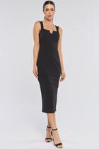 Vestido Midi PKS Ponto Roma Preto Vestido Midi PKS Ponto Roma Preto