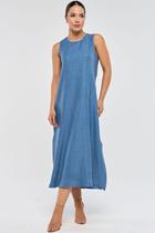 Vestido Midi PKS Risca Azul Vestido Midi PKS Risca Azul