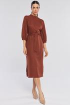 Vestido Midi PKS Verona Marrom