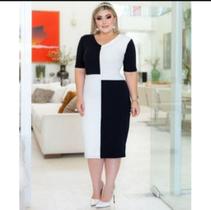 Vestido Midi Plus Size Biocolor Moda Feminina Evangélica