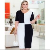 Vestido Midi Plus Size Biocolor Moda Feminina Evangélica