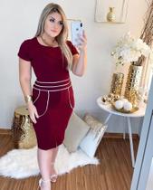 Vestido Midi Plus Size Bolso Moda Evangélica Feminina