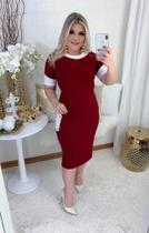 Vestido Midi Plus Size Botão Moda Evangélica Feminina Vestido Midi Plus Size Botão Moda Evangélica Feminina