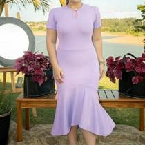 Vestido Midi Plus Size Botão Na Gola Moda Evangélica Feminina