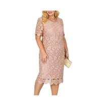 Vestido Midi plus Size Branco Bordado Floral Elegante Verão Festa Casamento Convidado Vestido Lápis
