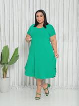Vestido Midi Plus Size Com Manguinha Tamanho do 46 ao 54 Viscolycra