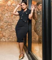 Vestido MIDI Plus Size Cristiane Moda Evangélica Feminina