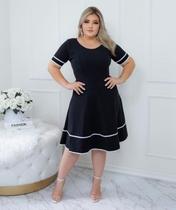 Vestido Midi Plus Size Denise Moda Evangélica Feminina