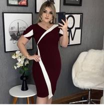 Vestido MIDI Plus Size Dilma Moda Evangélica Feminina