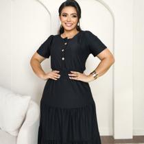 Vestido Midi Plus Size Noemi Moda Evangélica Feminina