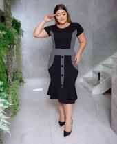 Vestido Midi Plus Size Sara Moda Evangélica Feminina