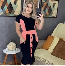 Vestido Midi Plus Size Sara Moda Evangélica Feminina