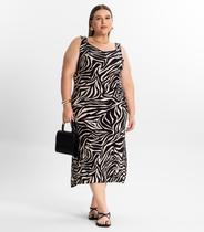 Vestido Midi Plus Size Secret Glam Preto