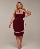 Vestido MIDI Plus Size Vânia Moda Evangélica Feminina