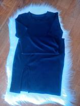 Vestido Midi preto canelado