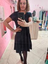 Vestido midi preto Vestido midi preto