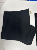 Vestido midi preto sem alça canelado Único