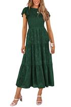 Vestido midi PRETTYGARDEN com estampa floral de verão 2025 para mulheres Vestido midi PRETTYGARDEN com estampa floral de verão 2025 para mulheres