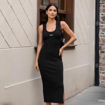 Vestido Midi Regata Canelado Colcci Vestido Midi Regata Canelado Colcci