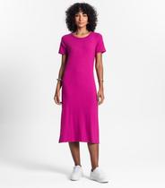 Vestido Midi Ribana Canelada Básico Rovitex Roxo Vestido Midi Ribana Canelada Básico Rovitex Roxo