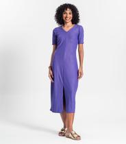 Vestido Midi Ribana Canelada Lurex Rovitex Roxo Vestido Midi Ribana Canelada Lurex Rovitex Roxo