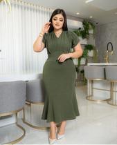 Vestido Midi Sandra Moda Feminina Evangélica